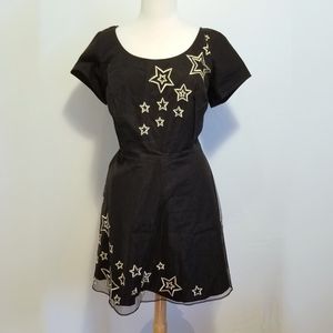 Star Embroidered Party Dress
